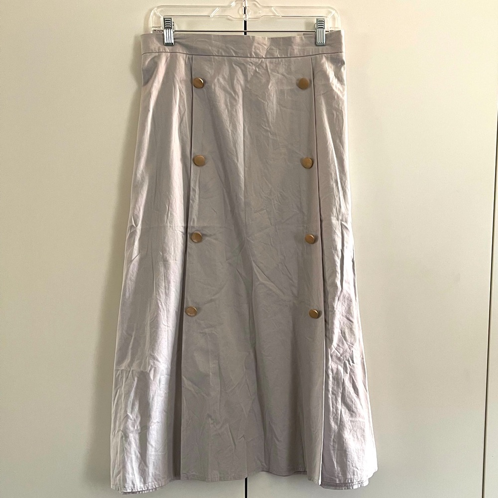 ASOS Curve cotton stretch skirt with buttons 18W